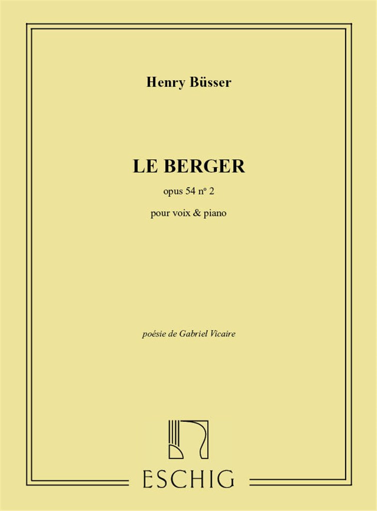 Berger Op 54 N 2 Cht-Pno (Gabriel Vicaire